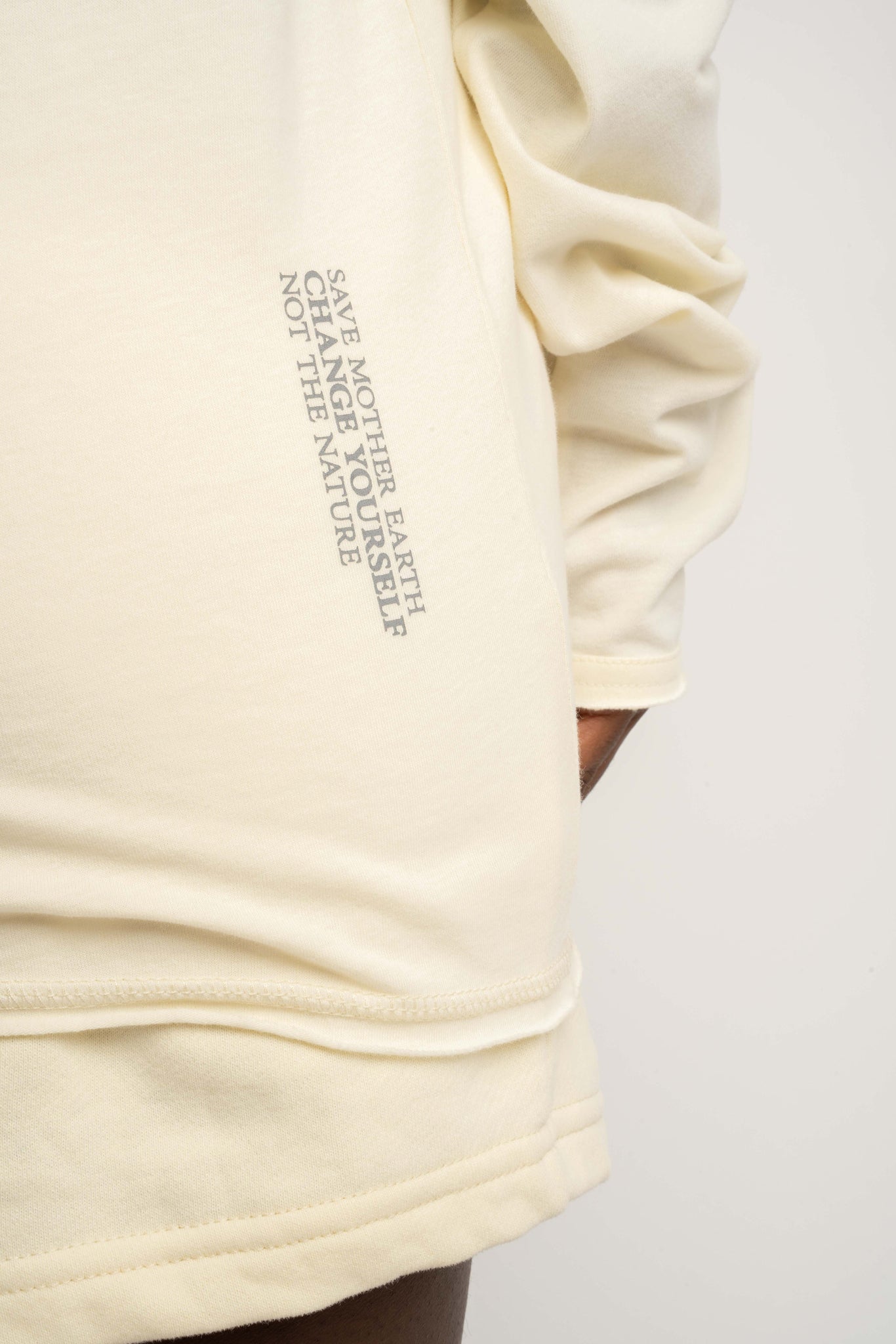 COTTON LONG-SLEEVED BLOUSE CREAM - NAMIB