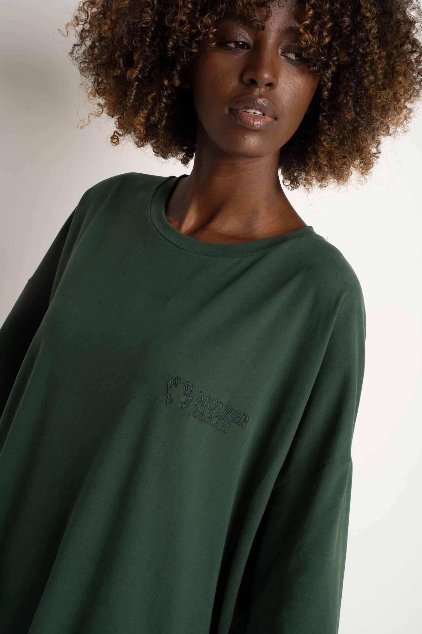 T-SHIRT OVERSIZE CIEMNOZIELONY- GENEVA