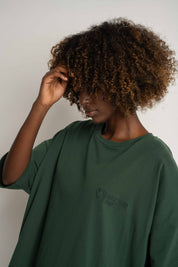 T-SHIRT OVERSIZE CIEMNOZIELONY- GENEVA