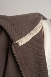 OVERSIZED HOODIE WITH WASHED EFFECT BROWN - TRONDHEIM