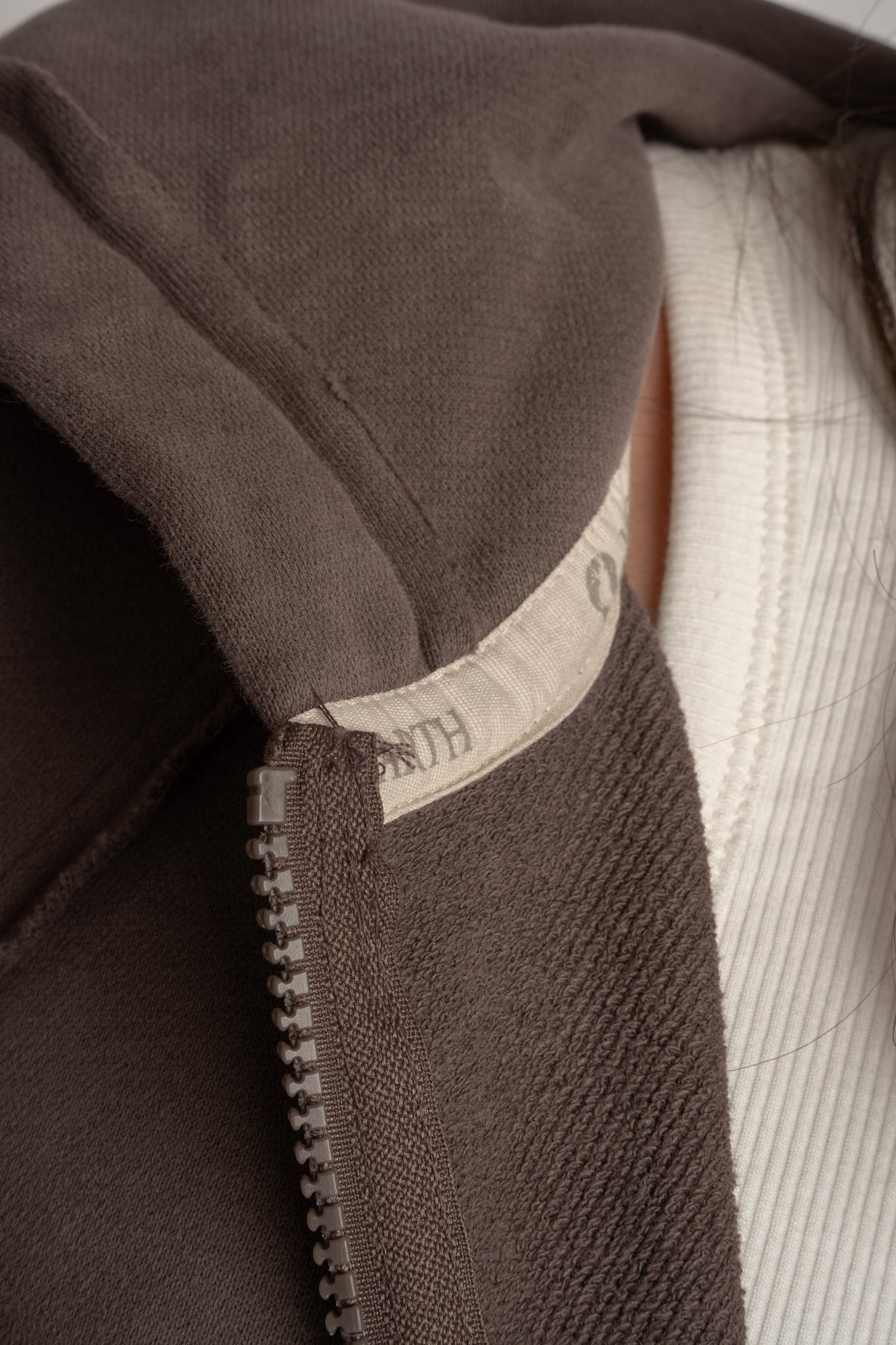 WASHED EFFECT HOODIE BROWN - NARVIK