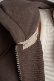 WASHED EFFECT HOODIE BROWN - NARVIK