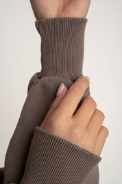 WASHED EFFECT HOODIE BROWN - NARVIK