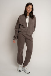 BROWN WASHED BASEBALL SWEATSHIRT - ALESUND