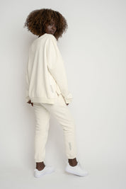 BLUZA O KROJU REGULAR FIT Z DŁUŻSZYM TYŁEM 2nd DROP ECRU - COOK