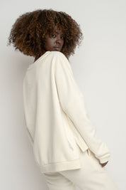 BLUZA O KROJU REGULAR FIT Z DŁUŻSZYM TYŁEM 2nd DROP ECRU - COOK