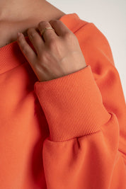 BLUZA Z DEKOLTEM OVERSIZE POMARAŃCZOWA- BISCOE