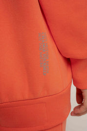 BLUZA Z DEKOLTEM OVERSIZE POMARAŃCZOWA- BISCOE