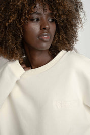 BLUZA O KROJU REGULAR FIT Z DŁUŻSZYM TYŁEM 2nd DROP ECRU - COOK