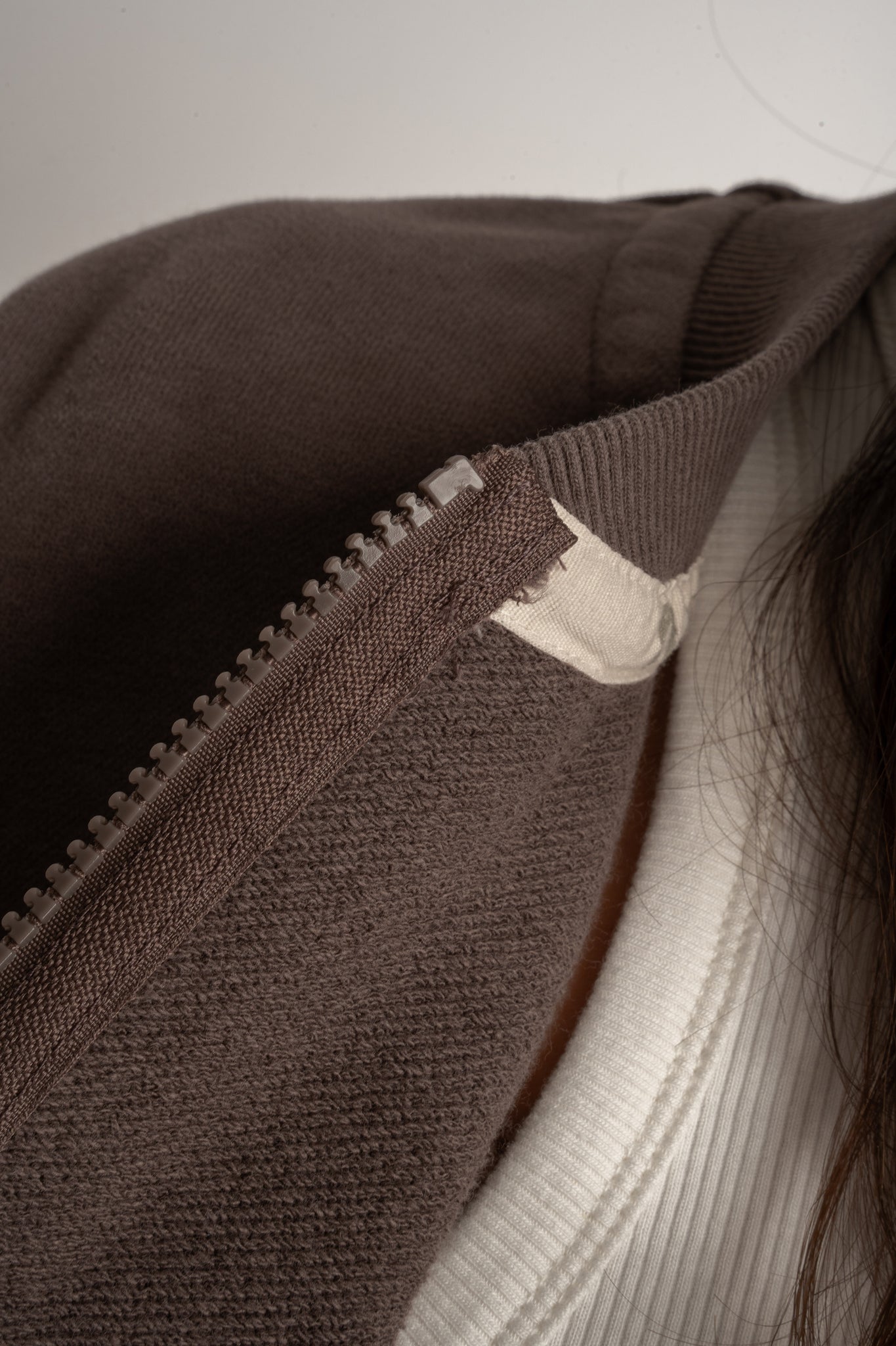 BROWN WASHED BASEBALL SWEATSHIRT - ALESUND