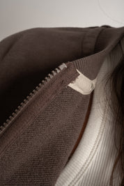BROWN WASHED BASEBALL SWEATSHIRT - ALESUND