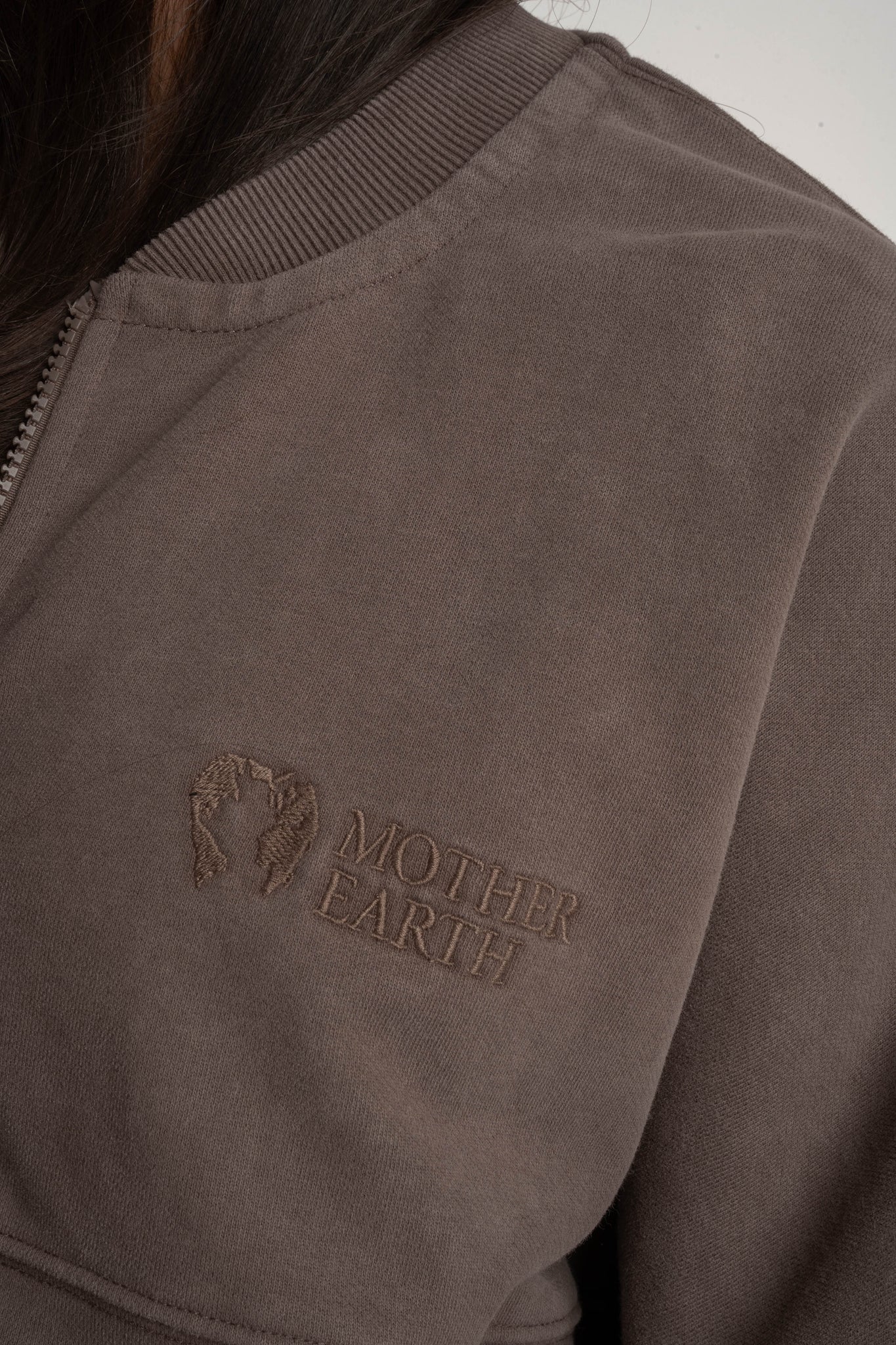 BROWN WASHED BASEBALL SWEATSHIRT - ALESUND