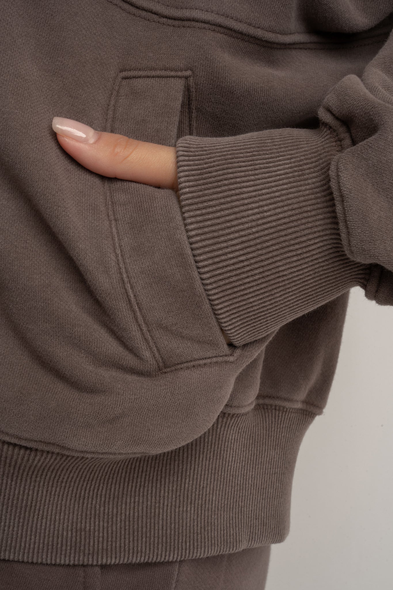 BROWN WASHED BASEBALL SWEATSHIRT - ALESUND