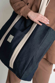 TORBA TYPU SHOPPER BAG JEANSOWA - PALAU