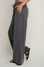 DAMSKIE SPODNIE Z MODALU SZARE - CALDERA