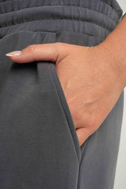 DAMSKIE SPODNIE Z MODALU SZARE - CALDERA