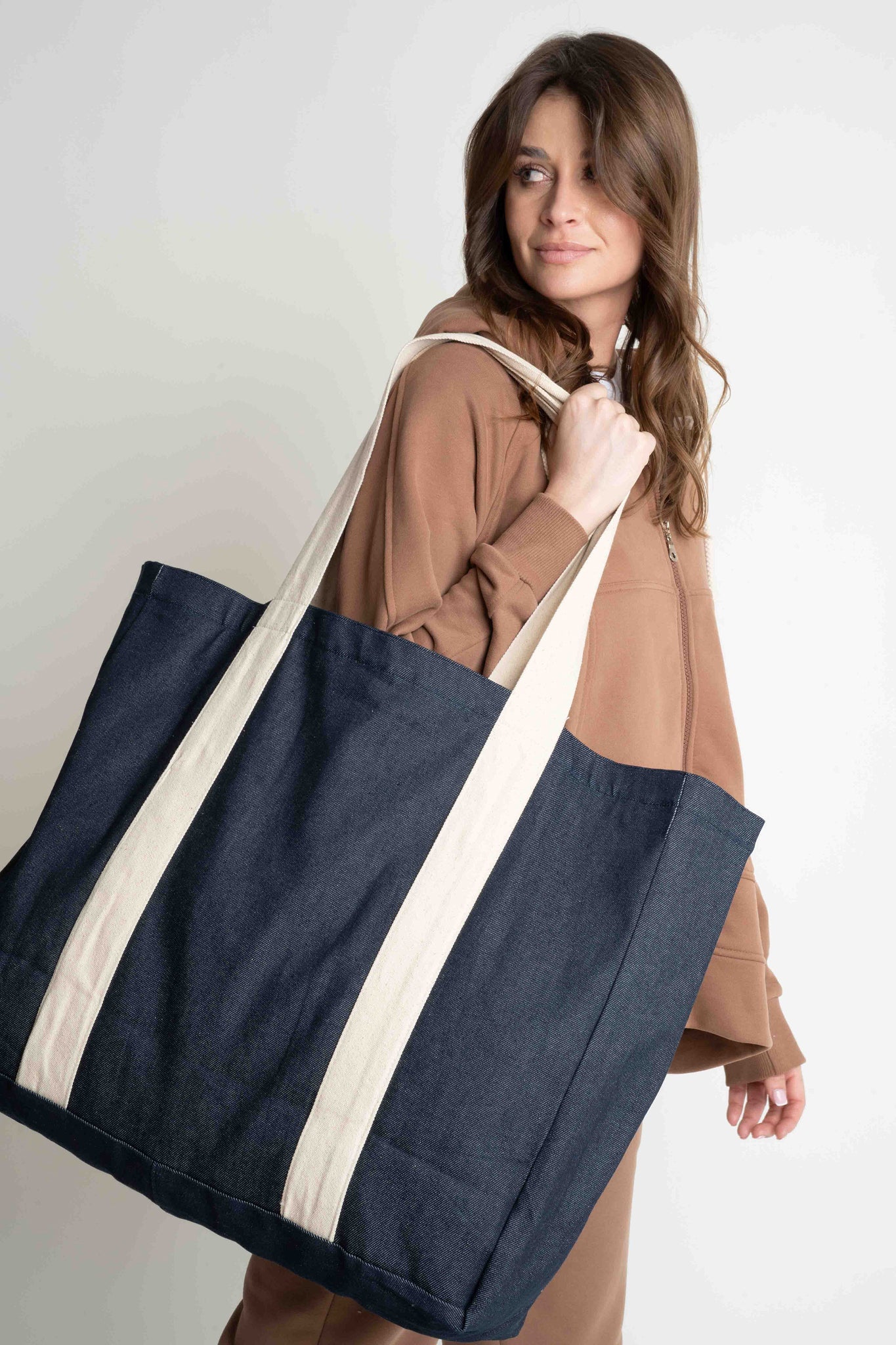 TORBA TYPU SHOPPER BAG JEANSOWA - PALAU