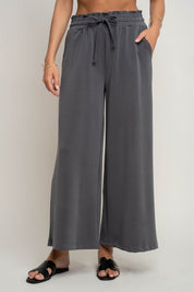 DAMSKIE SPODNIE Z MODALU SZARE - CALDERA