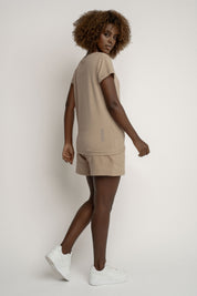 WOMEN'S LIGHT BROWN T-SHIRT - SALINA