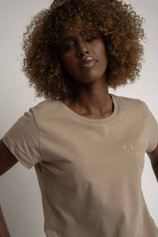 WOMEN'S LIGHT BROWN T-SHIRT - SALINA