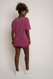 WASHED BURGUNDY T-SHIRT - TAHOE