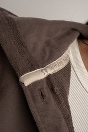 WASHED EFFECT HOODIE BROWN - LIMFJORD