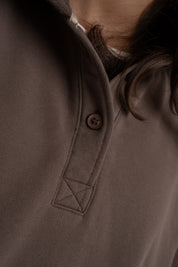 WASHED EFFECT HOODIE BROWN - LIMFJORD
