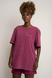 WASHED BURGUNDY T-SHIRT - TAHOE
