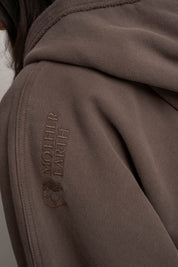 WASHED EFFECT HOODIE BROWN - LIMFJORD