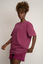 WASHED BURGUNDY T-SHIRT - TAHOE