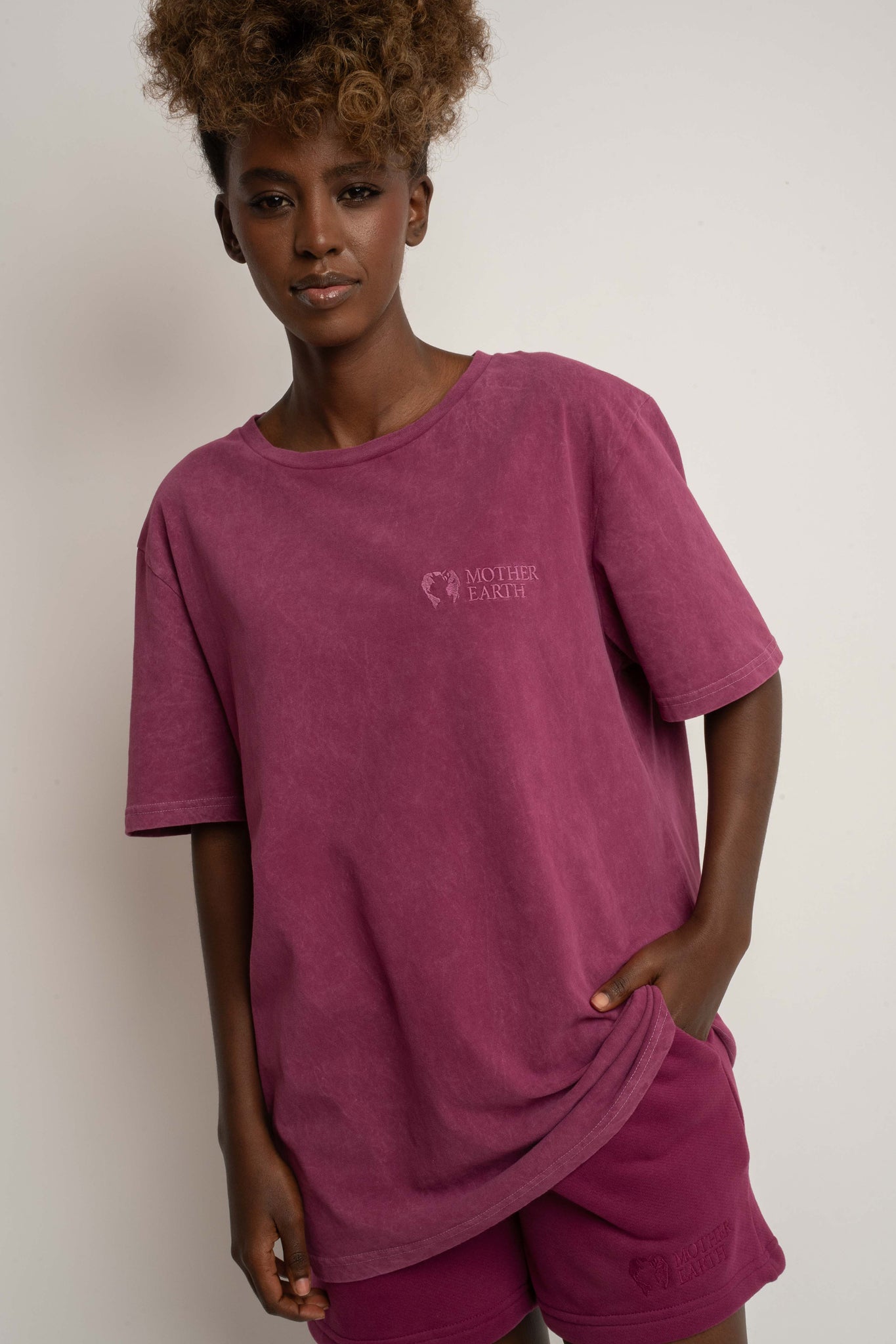 WASHED BURGUNDY T-SHIRT - TAHOE