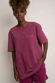 WASHED BURGUNDY T-SHIRT - TAHOE