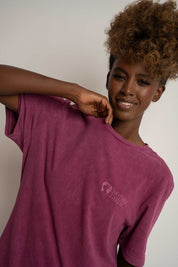 WASHED BURGUNDY T-SHIRT - TAHOE