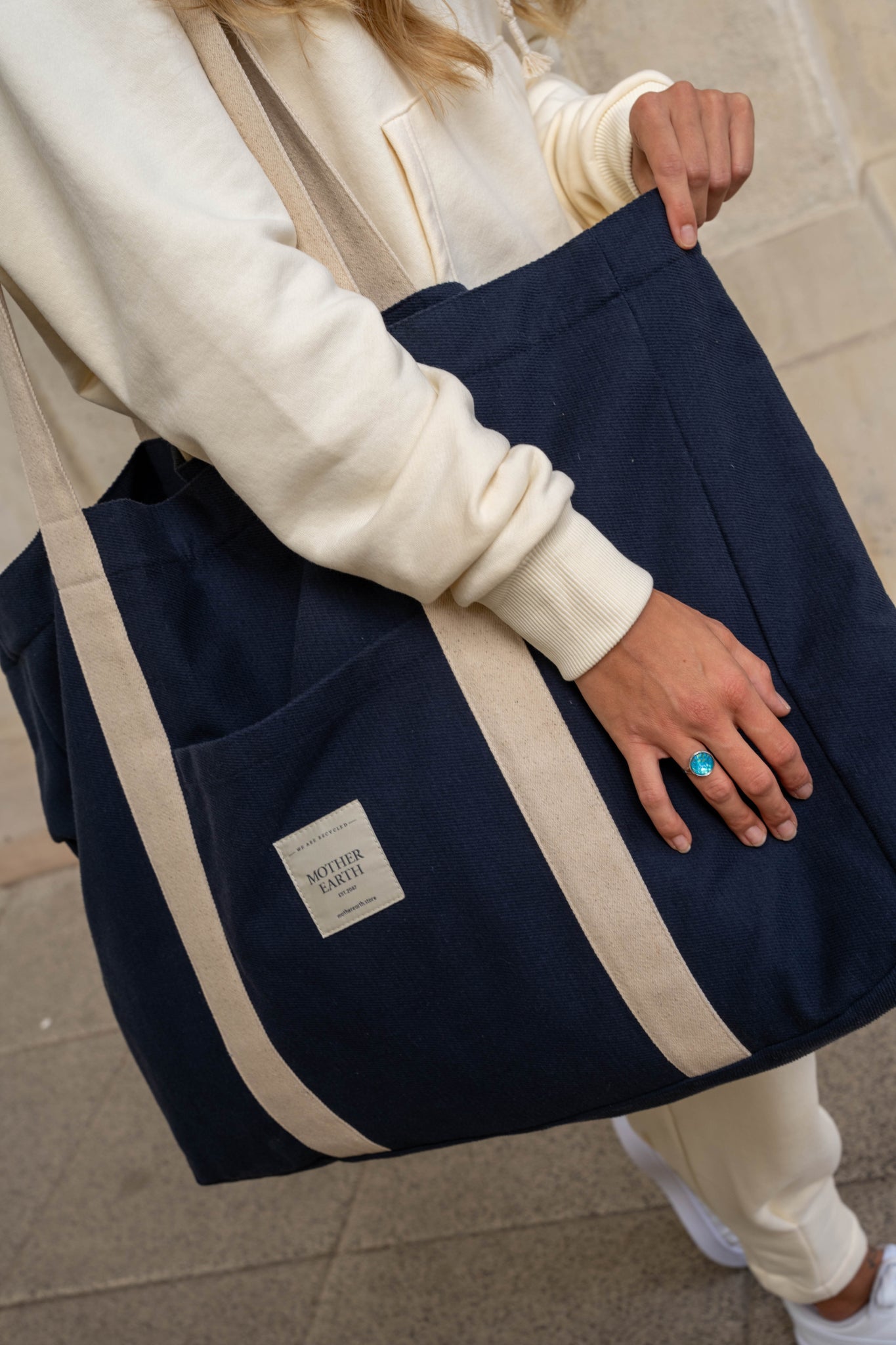 SHOPPER BAG NAVY BLUE - PALAU