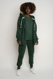 DARK GREEN HOODIE -NIKO