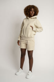 LIGHT BEIGE HOODED SWEATSHIRT - MURIA