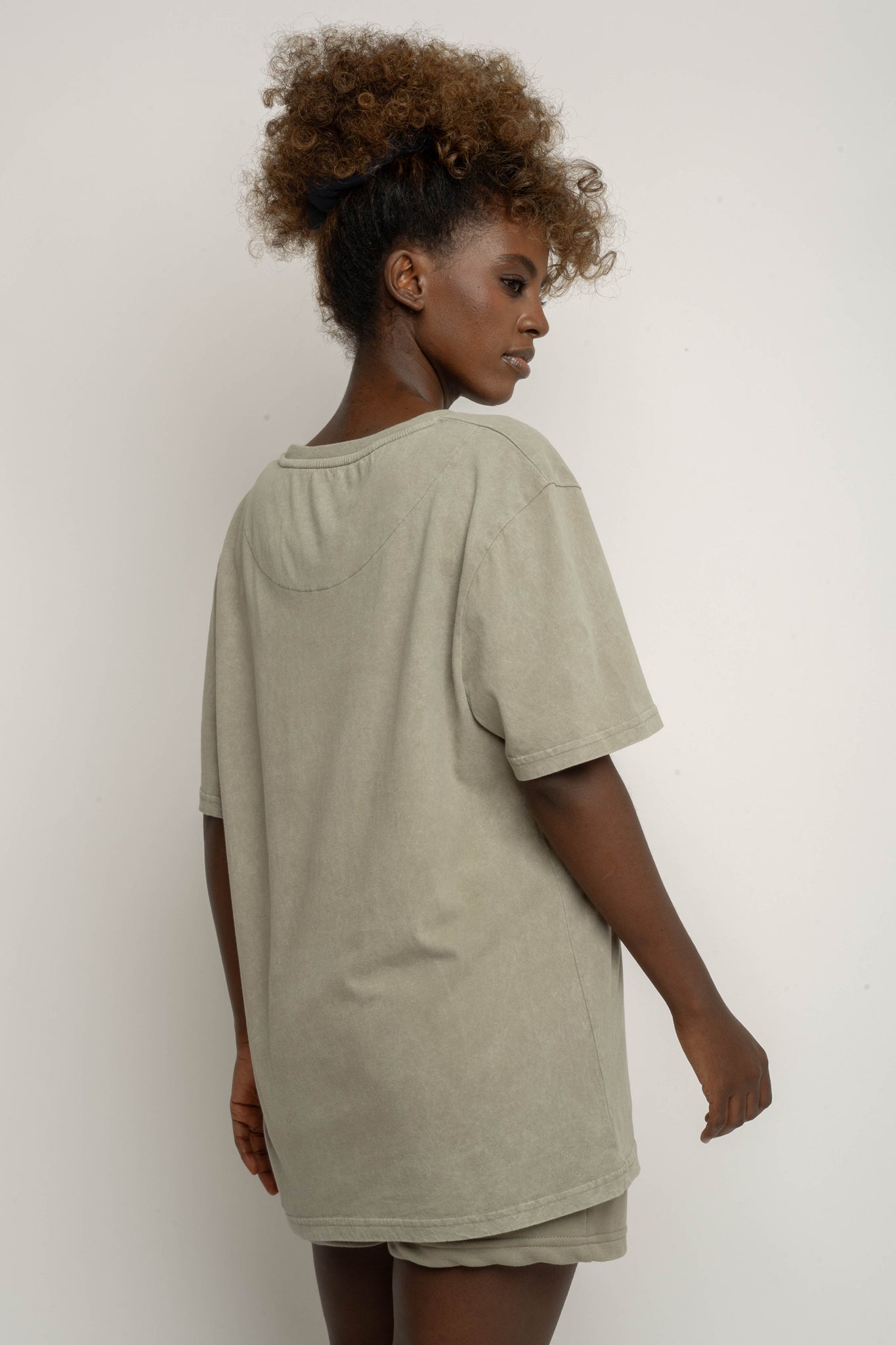 WASHED EFFECT T-SHIRT OLIVE - TAHOE