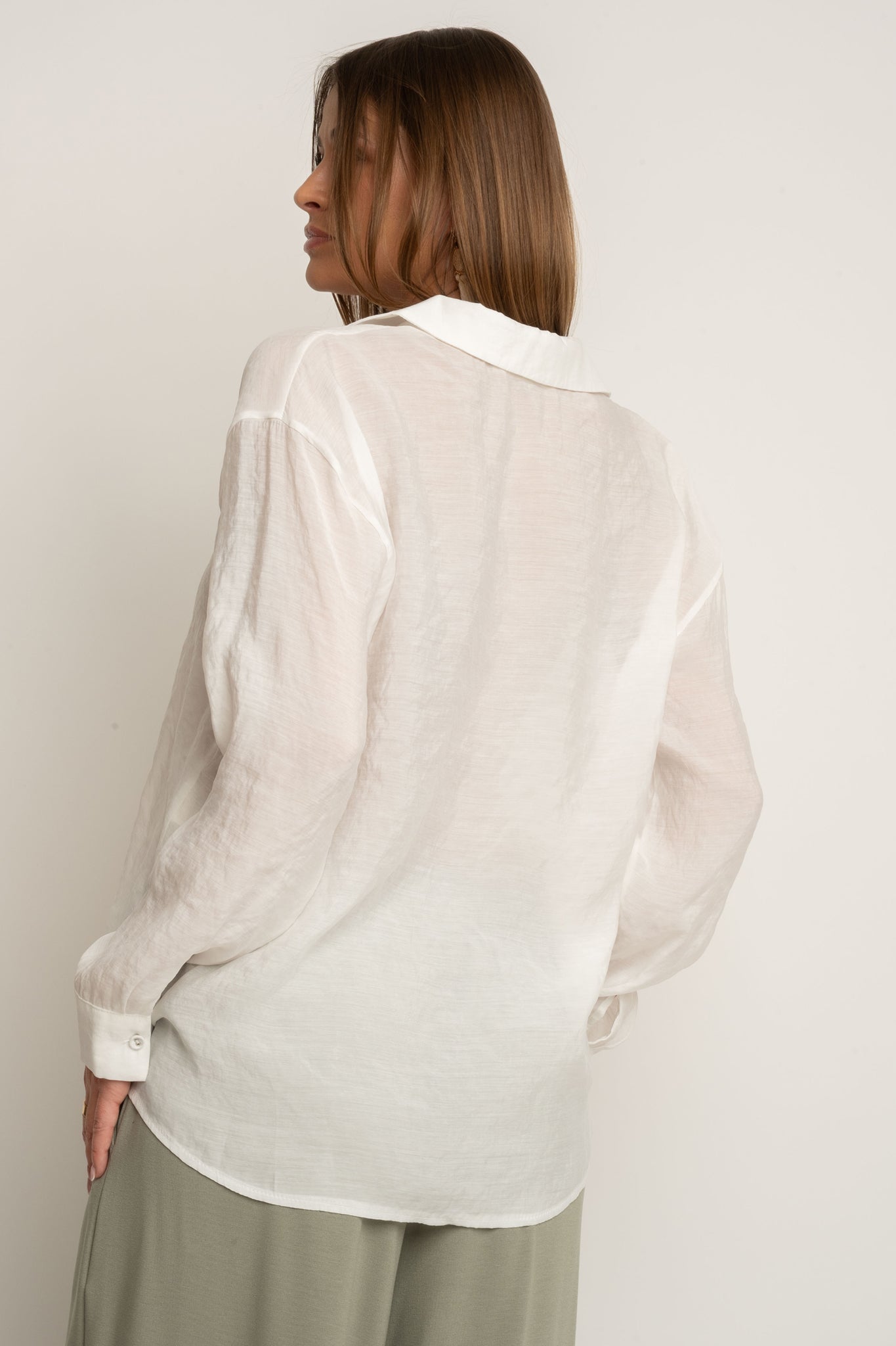 WOMEN'S ECRU MODAL SHIRT - HARPIA