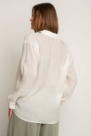 WOMEN'S ECRU MODAL SHIRT - HARPIA