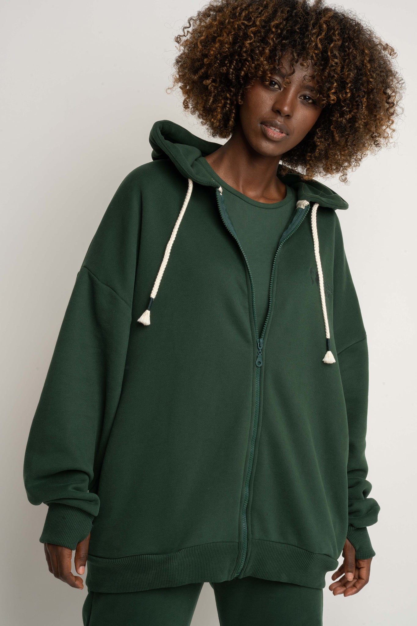 DARK GREEN HOODIE -NIKO