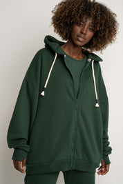 DARK GREEN HOODIE -NIKO