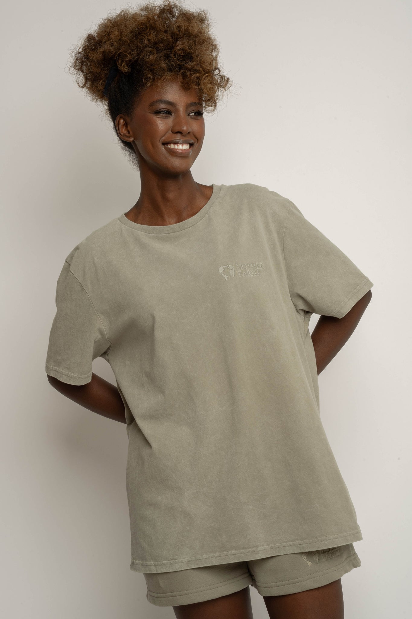 WASHED EFFECT T-SHIRT OLIVE - TAHOE