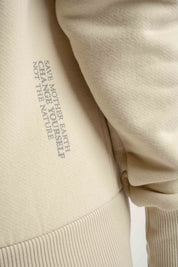 LIGHT BEIGE HOODED SWEATSHIRT - MURIA