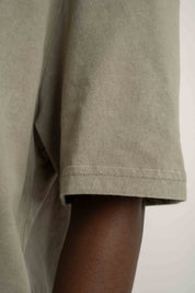 WASHED EFFECT T-SHIRT OLIVE - TAHOE