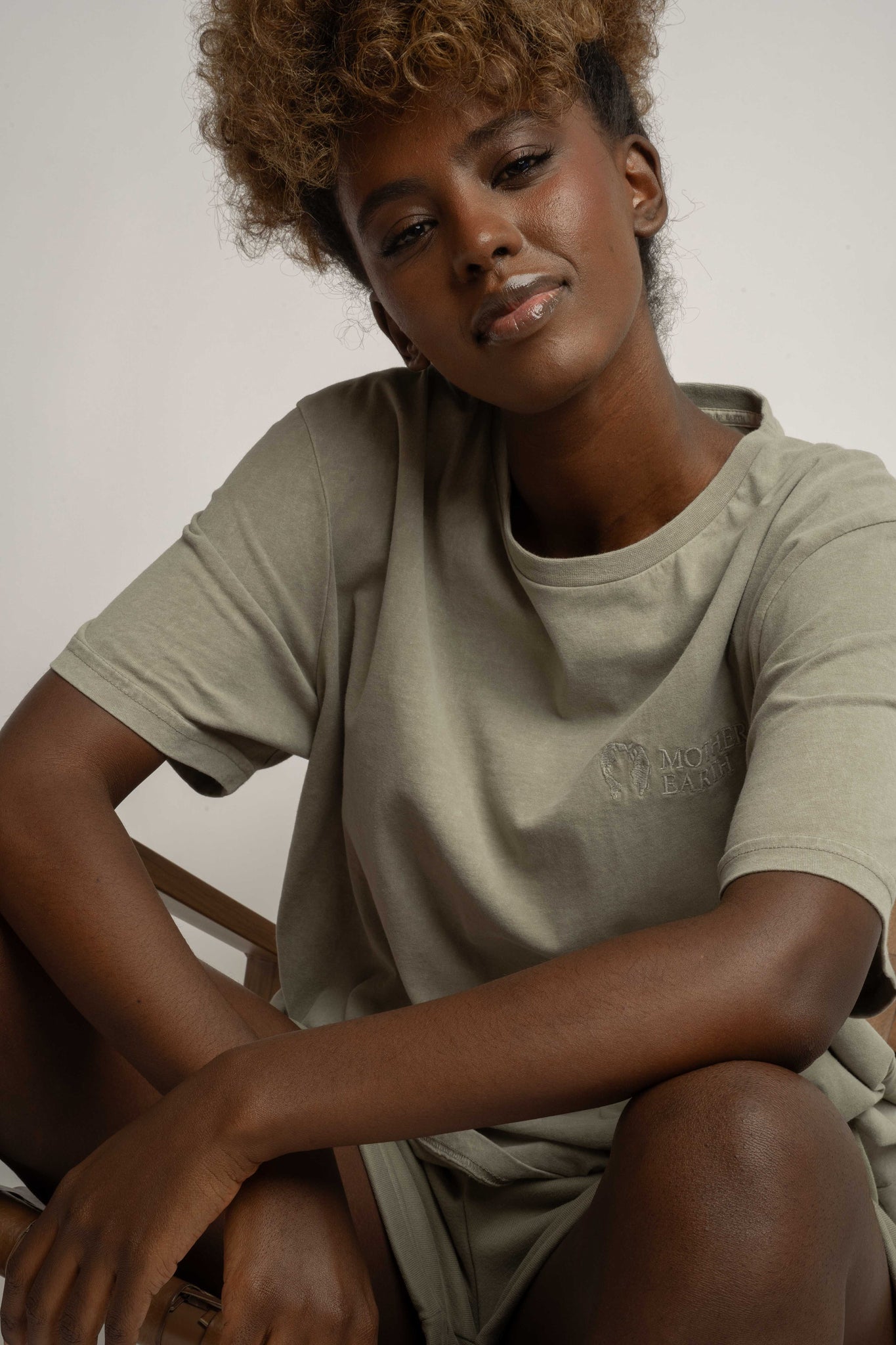WASHED EFFECT T-SHIRT OLIVE - TAHOE