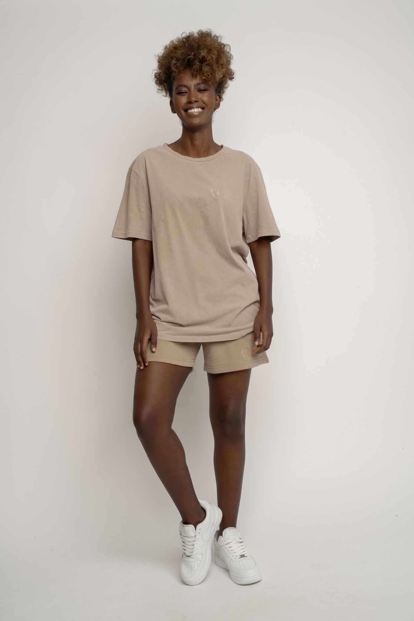 BEIGE WASHED-EFFECT T-SHIRT - TAHOE