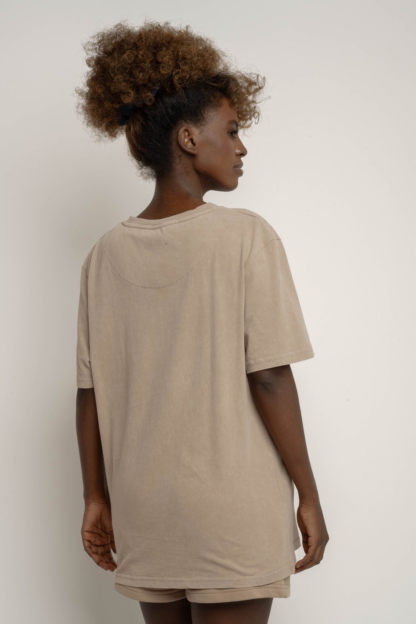 BEIGE WASHED-EFFECT T-SHIRT - TAHOE
