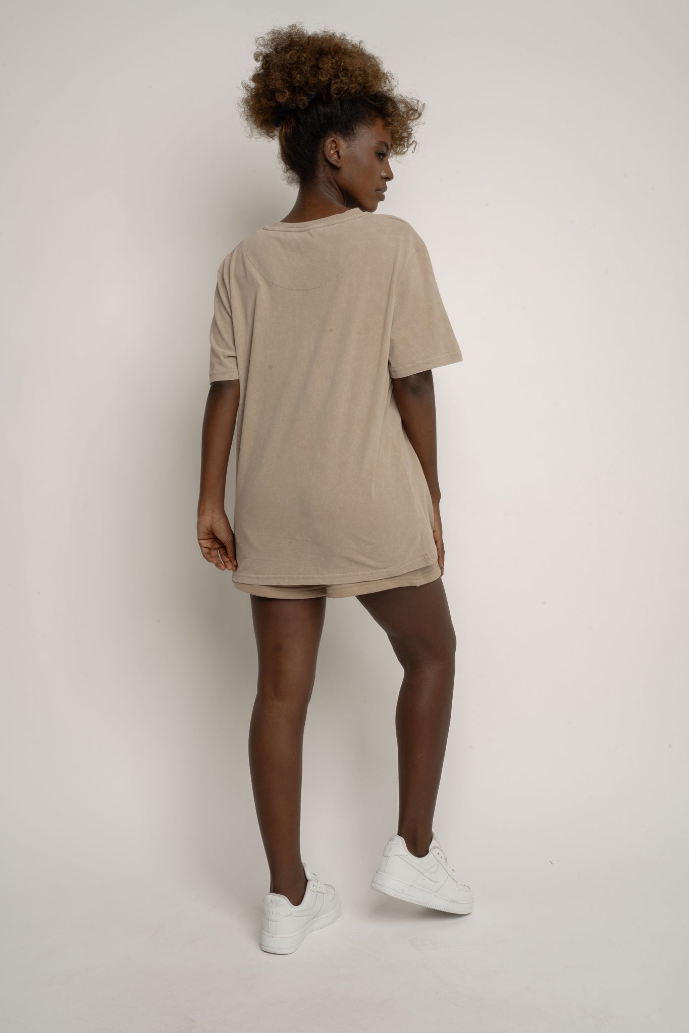 BEIGE WASHED-EFFECT T-SHIRT - TAHOE