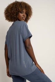 WOMEN'S NAVY T-SHIRT - TULUM