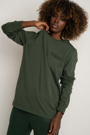 LONGSLEEVE OVERSIZE Z DELIKATNYM EFEKTEM SPRANIA ZIELONY - GILI